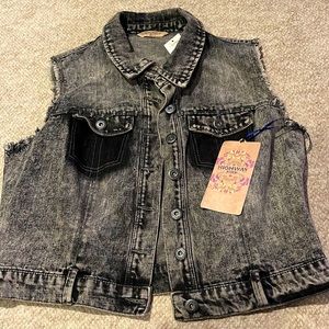 Highway Jeans Faded black Jean vest - xl